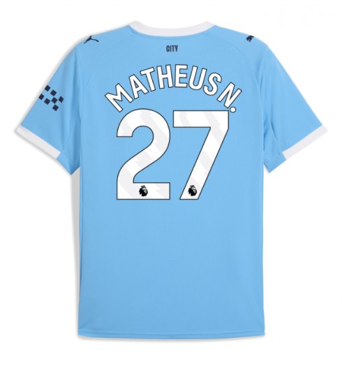 Manchester City Matheus Nunes #27 Hjemmedrakt 2025-26 Korte ermer Manchester City Matheus Nunes #27 Hjemmedrakt 2025-26 Korte ermer